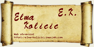 Elma Količić vizit kartica